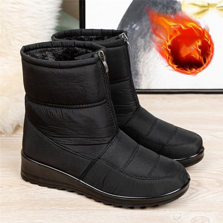 

Boots Women 2022 New Flat Ladies Shoes Zipper Women Shoes Casual Ankle Boots Comfortable Keep Warm Winter Footwear Botas Mujer