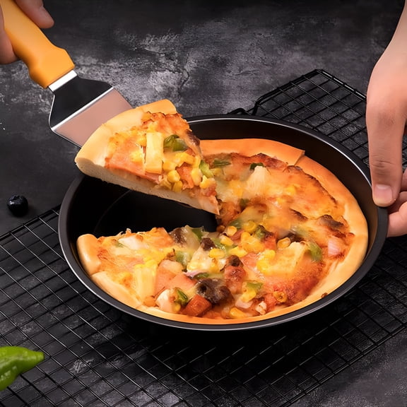 ACDANC Cast Iron Pizza Pan Skillet for Cooking,Baking,Grilling-Durable,Long Lasting,Even-Heating and Versatile Kitchen Cookware