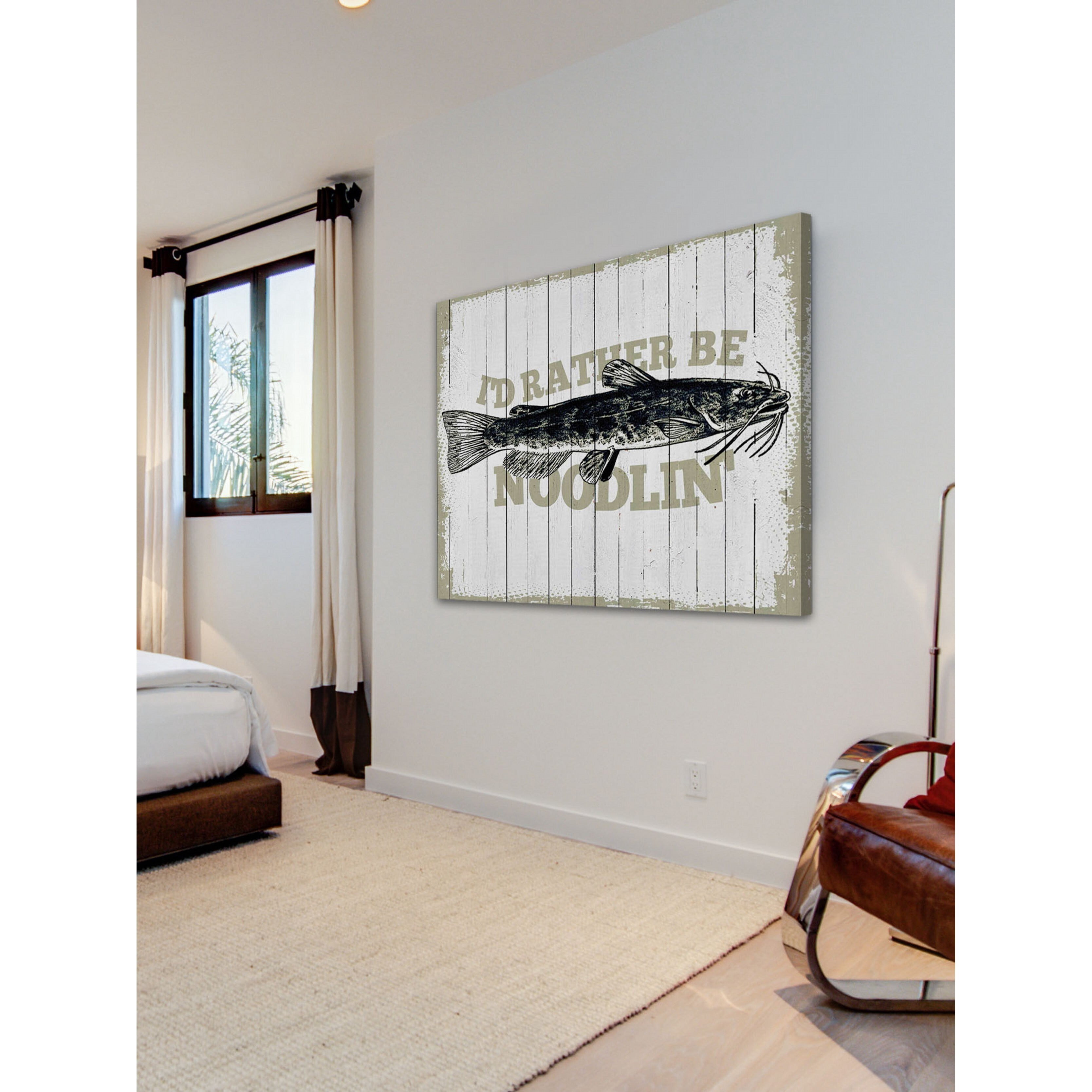 Marmont Hill Catfish Noodlin by Saturday Evening Post Painting Print on Canvas