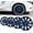 Black Lacquer & Blue Lacquer, variant on 15 inch Performance Black & Red Lacquer Hubcaps Universal Wheel covers for 15" Standard Steel Wheels [Only Fit Iron Hub - Steel Wheel](Set of 4)