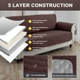 thumbnail image 2 of CHUANK 100% Waterproof Couch Covers Non-Slip Sofa Cover with Elastic Straps&Silicone Backing Furniture Protector Covers Sofa Slipcovers for Kids Pets Dogs  Gray  Sofa (Three-couch Sofa), 2 of 10