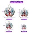 thumbnail image 5 of Merry Christmas Pug Enjoys Woofmas Winter Xmas Holiday Round Wood Sign Dog Lover Gifts Hanging Wall Home Decor - 02022, 5 of 5