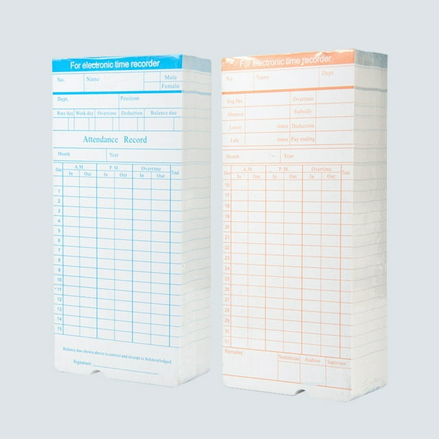 Time Card,2-sided 18 * 18 * Employee Attendance Time Clock Time 2-sided 18 Employee Attendance Time * Employee Attendance 90pcs/ Time 2-sided Snsowed Wyan Qisuo Clock 90pcs/