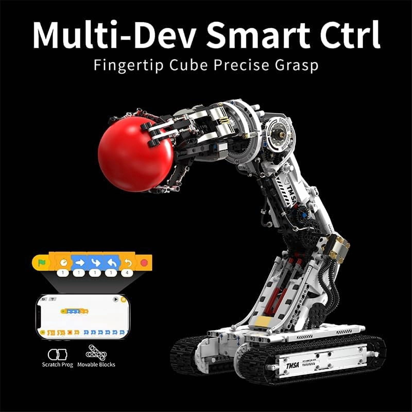 Technical Tracked Robot Arm Building Block Kits,STEM Educational Toys,Upgraded Version Remote & APP Controlled  Technical Robotic Arm Set for Adult(1468Pcs)