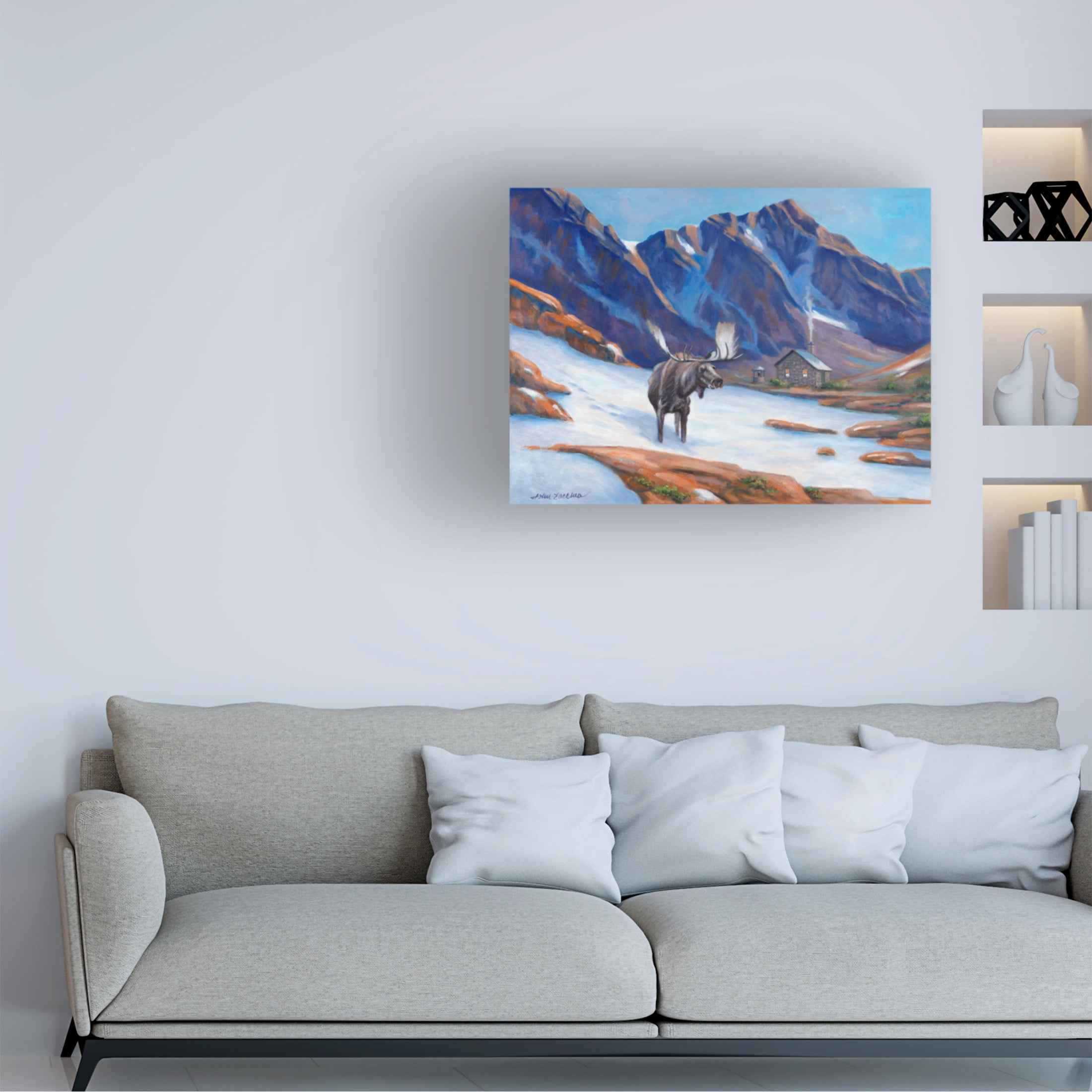 Canvas Wall Art - John Zaccheo 'High in the Rockies' Wall Art for Living Room, Bedroom, or Office Décor by Trademark Fine Art - 19 x 14 Inches