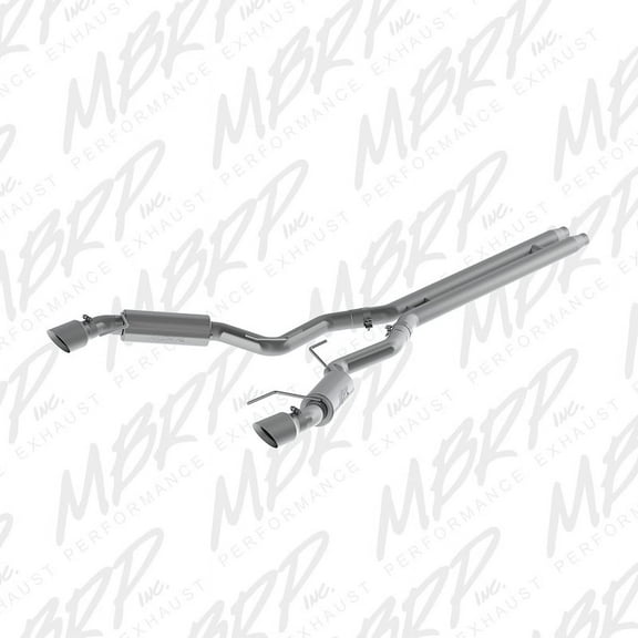 MBRP 15 Ford Mustang GT 5.0 3in Cat Back Dual Split Rear Race Version 4.5in Tips - T409