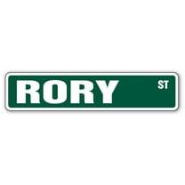 RORY Street Sign Childrens Name Room Sign | Indoor/Outdoor | 18" Wide
