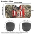 thumbnail image 5 of KUIFORTI Deer Windshield Sun Shade Large Sunshade, American Flag Front Window Cover Sun Visor Protector Accessories for Truck SUV Sedan Hatchback Van, 5 of 6