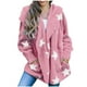 thumbnail image 2 of Puntoco Abrigo Informal Con Capucha Y Estampado De Estrellas De Manga Larga Holgado De Felpa Para Otoño E Invierno Para Mujer, 2 of 9
