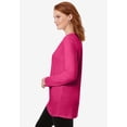 thumbnail image 3 of Woman Within Plus Size Perfect Long-Sleeve Crewneck Tunic, 3 of 6