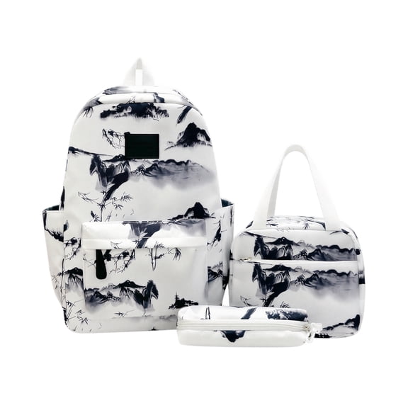 School Backpack for Girls - 3PCS Tie Dye Girls Backpack with Lunch Box Set for Kids Children Teens Elementary Middle School Travel Backpack for Age 6-18