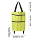 thumbnail image 3 of Carrito de compras plegable con bolsa expandible y cremallera | Ruedas plegables para fácil almacenamiento | Bolsa reutilizable para compras, escuela o excursiones, 3 of 4