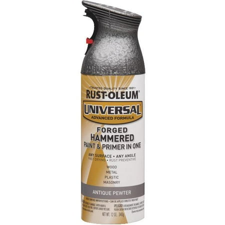 - (3 Pack) Rust-Oleum Universal All-Surface Forged Hammered Antique Pewter Spray Paint and Primer in 1, 12 oz