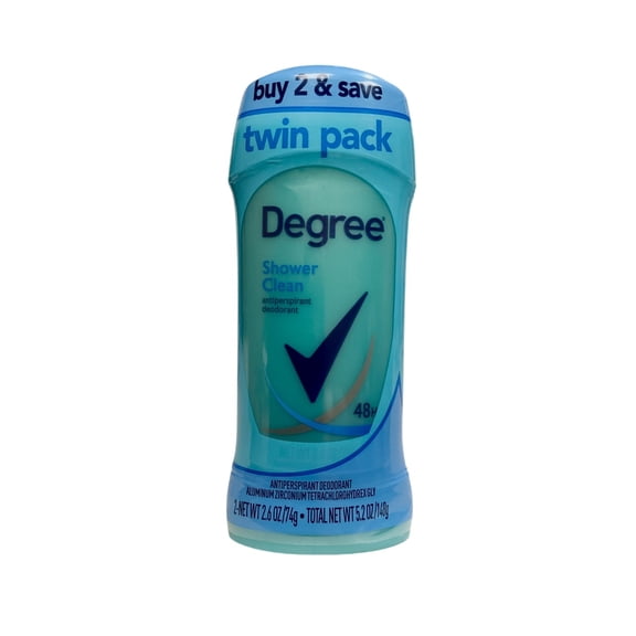 (2 Pack)Degree for Women Invisible Solid Anti-Perspirant Deodorant MotionSense, Active Clean 2.6 oz