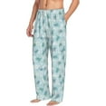 thumbnail image 2 of Uemuo Sea Turtle Pattern Men's Wide Leg Palazzo Lounge Pants with Pockets Light Weight Loose Comfy Casual Pajama Pants-Medium, 2 of 9