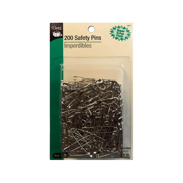 Dritz Safety Pins Size 2 Nickel 200pc