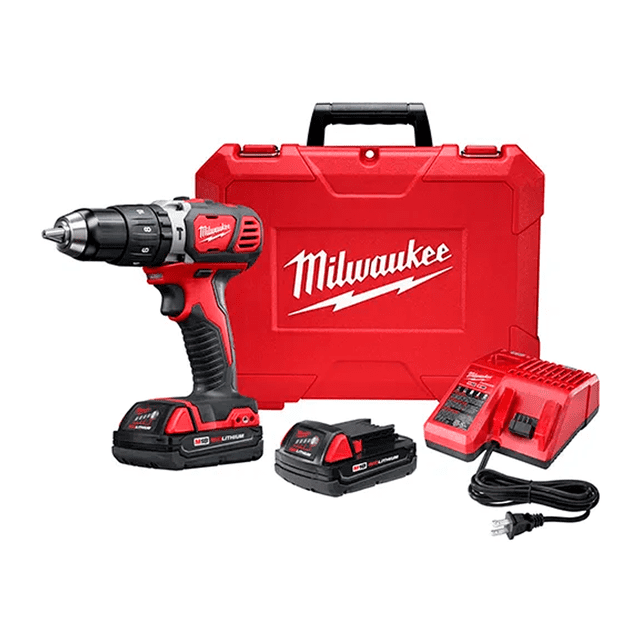 Kit taladro percutor Milwaukee 2607-22CT M18 1/2 con estuche