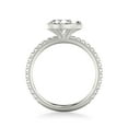 thumbnail image 2 of Eterna Jewel1.7 Ct Pear Cut Lab Created Diamond Ring - 14K White Gold Plated Ring - Solitaire with Accents Engagement Wedding Bezel Set Diamond Ring - Chic Jewelry Gift - Daily Wear Diamond Ring, 2 of 3