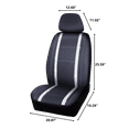 thumbnail image 5 of Auto Drive 2 Piece Checker Diamond Car Seat Cover Premium Leather Black, Universal Fit - 2102SC035, 5 of 9