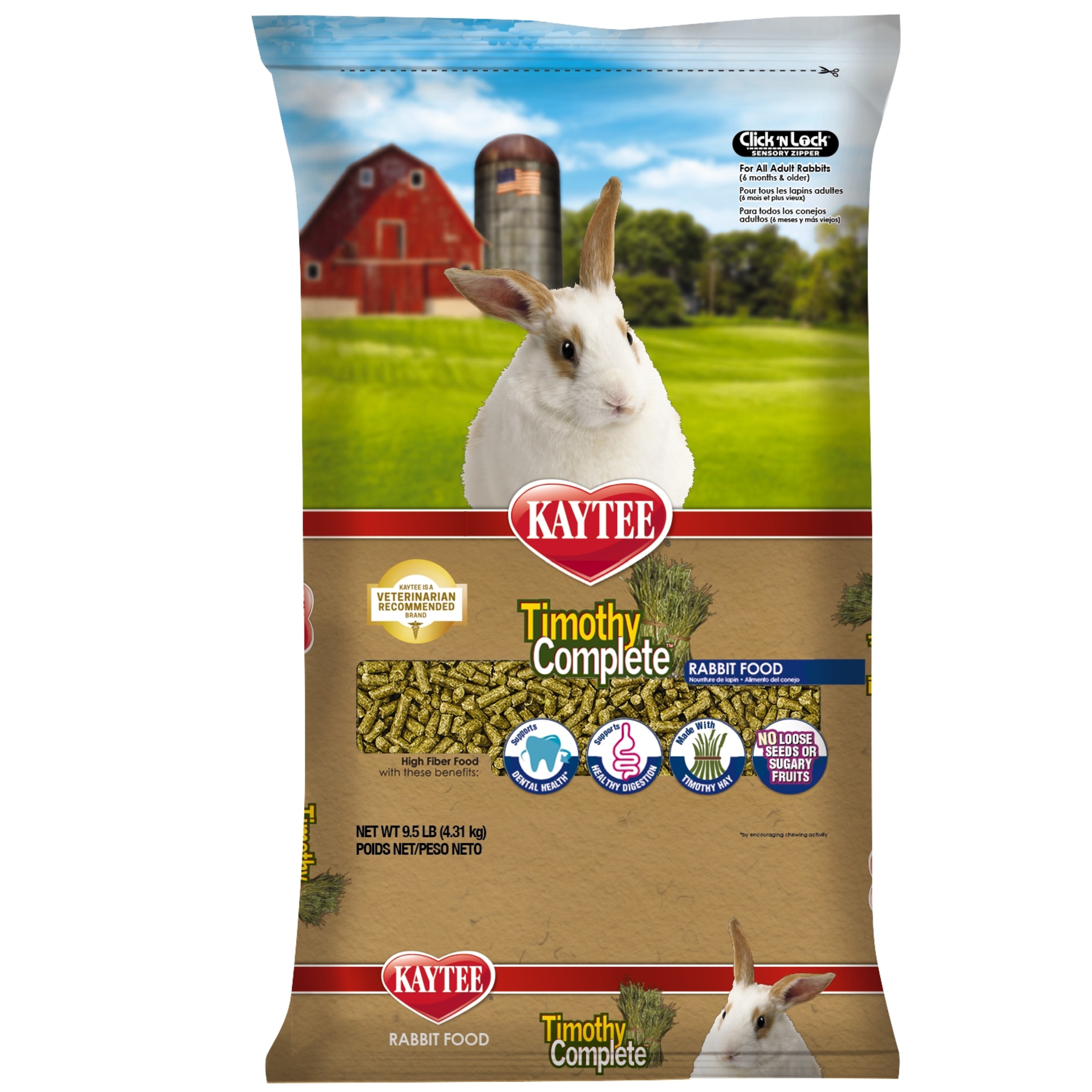 Kaytee Timothy Complete Pelleted Rabbit Food, 9.5 Lb