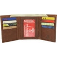 thumbnail image 2 of Marshal RFID Blocking Moose Genuine Leather Bifold Trifold Wallet for Men Gift Trifold, 2 of 7