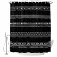 thumbnail image 2 of Black White Geometric Waterproof Fabric Shower Curtain,Modern Striped Plaid Abstract Art Waterproof Fabric Shower Curtain for Bathroom Curtains Bathtubs Shower Curtains with 12 Hooks Extra Long 72x84, 2 of 8