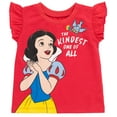 thumbnail image 3 of Disney Princess Snow White Toddler Girls T-Shirt and Active Retro Dolphin Shorts Outfit Set Toddler to Big Kid, 3 of 5