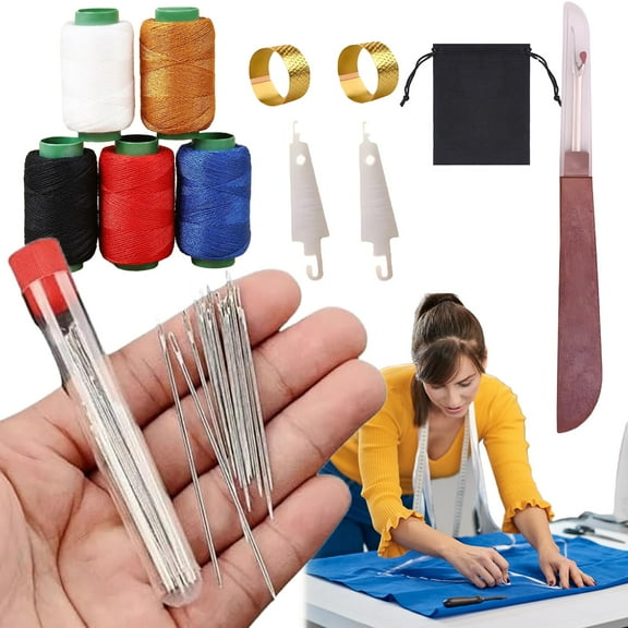 37PCS Sewing Tool Set, Needles Thread Hand Repair Tools, 2025 New Seam Ripper, Needle Threader and Hand Sewing Needles Set, Portable DIY Hand Made Craft Set, Sewing Working Kit for Beginners