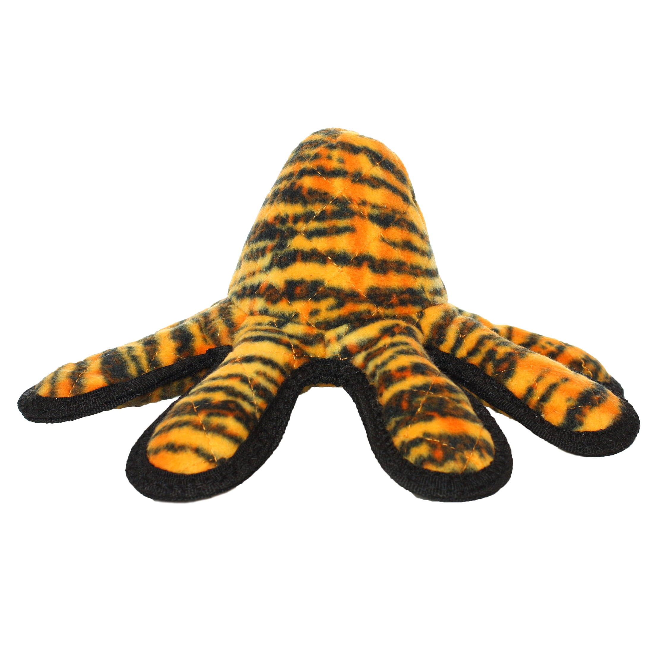 Tuffy Mega Small Octopus, Tiger, Durable Plush Dog Toy