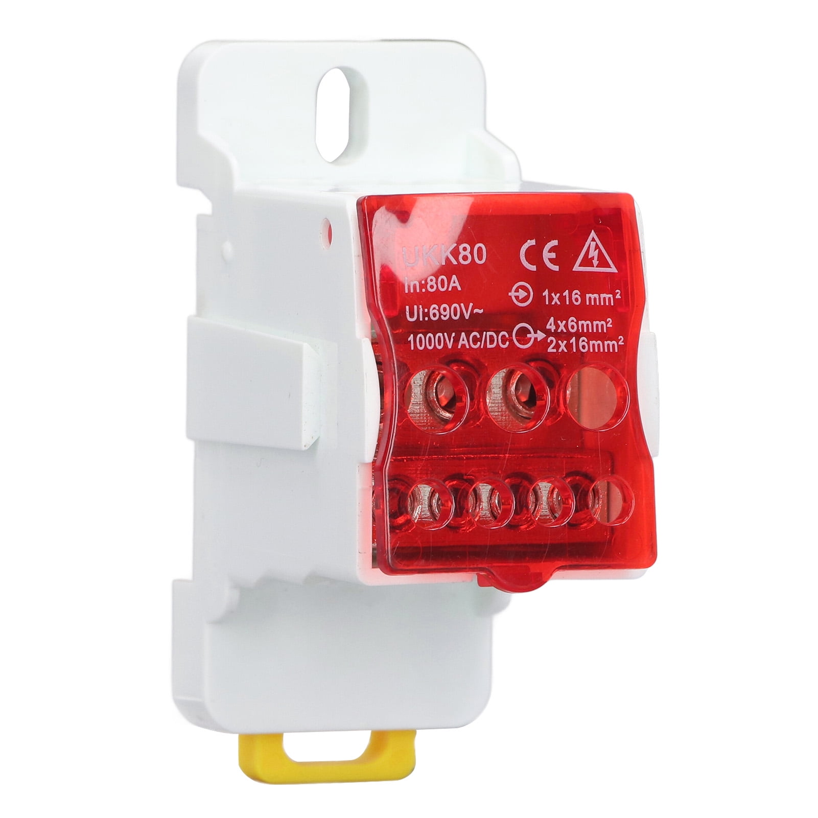 Power Junction Box, DIN Rail Brass Conductor Strong Conductivity 690V