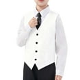 thumbnail image 2 of LYHaoo Boys Vest,Boys Formal Vest For Wedding And Performance Elegant Breasted Sleeveless With Adjustable Back,Sizes 11-12 Years, 2 of 7