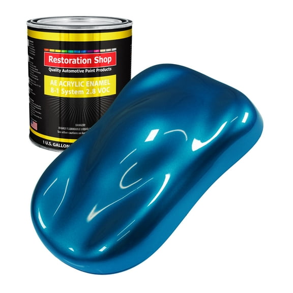 Restoration Shop Cruise Night Blue Metallic Acrylic Enamel Auto Paint - Gallon Paint Color Only Single Stage High Gloss