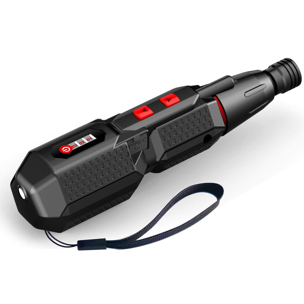 MOMOJIA Rechargeable Cordless Electric Screwdriver 4.2V Powerful Motor Includes Interchangeable Bits And LED Light For DIY Tasks