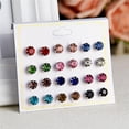 thumbnail image 4 of ziyahi 12 Pairs Rhinestones Girls Earring Set Crystal Ear Stud Earrings Multiple styles No.05 5, 4 of 5