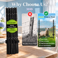Metal Fences Heavy Duty U-stakes For Wire Fencing 3 Ft Black - Walmart.com