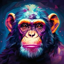 Portrait of Monkey DIY 5D Diamond Art Painting by Number Kits for Adults Paint with Full Drill Round Diamond Gems Painting Art Craft for Home Wall Decor 13.8x13.8inch
