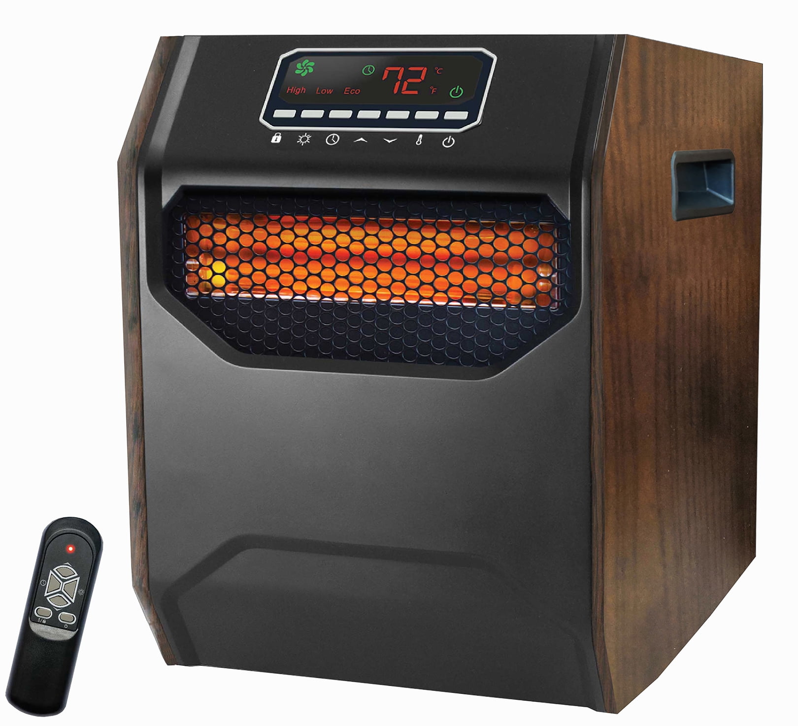 Pro Fusion Heat HT1157 Black & Brown Infrared Quartz Heater With 6
