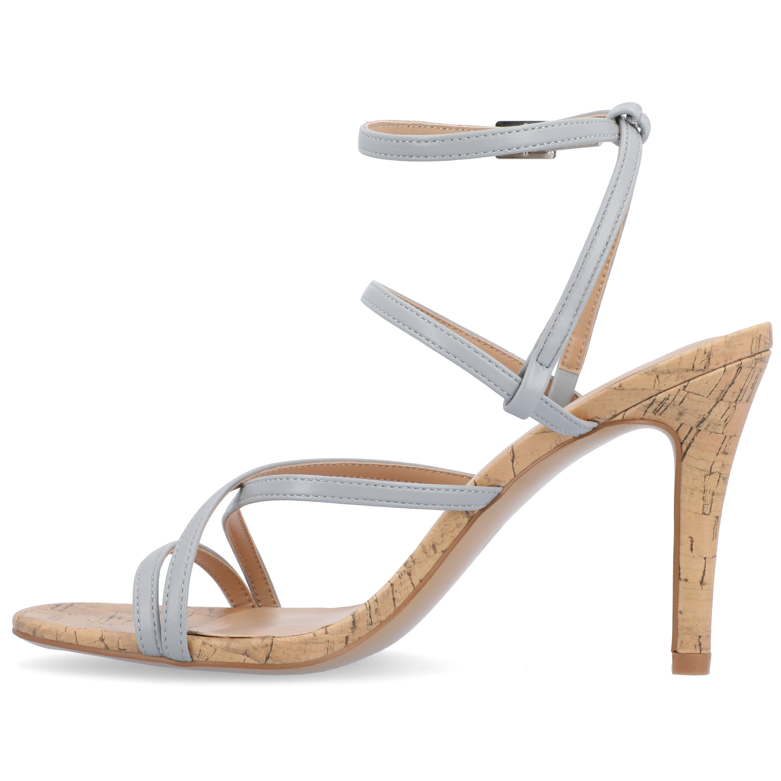 Journee Womens Fylissa Multi Strap Stiletto Open Toe Sandals