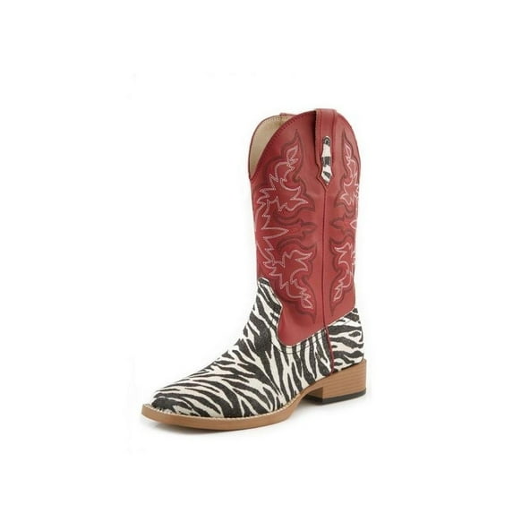 Roper Western Boots Womens Zebra Glitter Black 09-021-1901-0052 RE