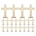 thumbnail image 2 of Toyandona 20pcs Wooden Cross Ornament Wood Wall Decor Khaki Home Owners, 2 of 8