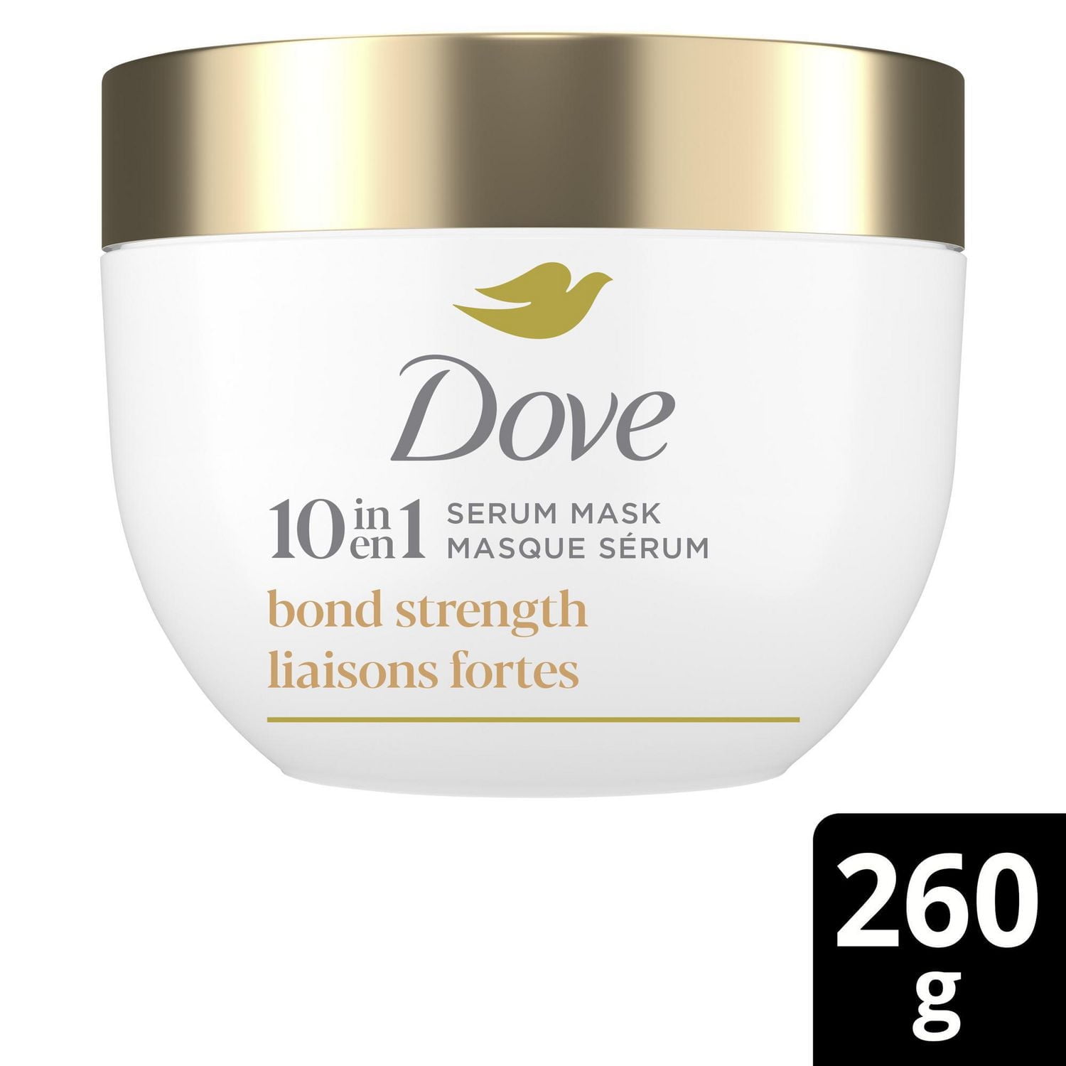 Dove Bond Strength 10-in-1 Bond Strength Hair Mask for Chemically Treated Hair, with Liquid Bio-Protein Care 260g, 260 g Hair Mask