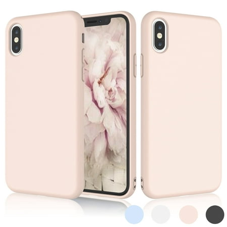 iPhone X Case, iPhone X Case For Girls, iPhone 10 Case, Njjex Matte Charming Colorful Slim Soft TPU Bumper Case Cover For Apple iPhone X 2017 Release -Pink