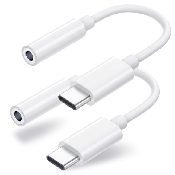 Adaptador USB C a conector para auriculares de 3,5 mm Duyasurs, paquete de 2