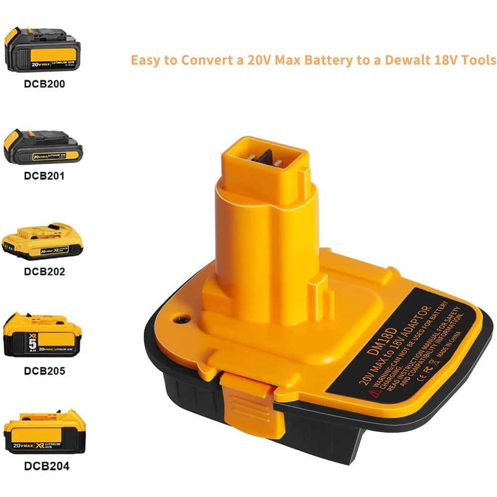 3 PCS DM18D Battery Adapter With USB, Replacement DCA1820 Battery Adapter, Compatible With Dewalt 18V Tools
