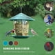thumbnail image 5 of New Waterproof Gazebo Hanging Wild Bird Feeder Outdoor Container With Hang Rope Feeding House Type Bird Feeder Aves Decor, 5 of 5