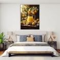 thumbnail image 4 of Mudket Lemon and White Flower Canvas Wall Art, Rustic Kitchen Floral Wall Decor, Fruit and Flower Pictures for Dining Room, Framed Ready to Hang - 12"L x 8"W, 4 of 10