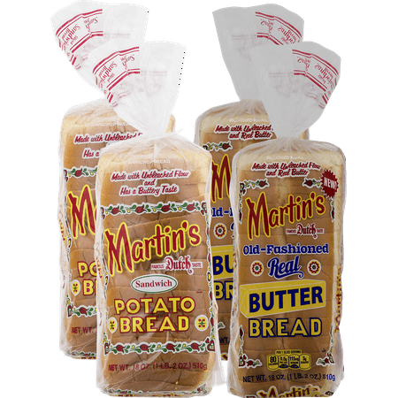 Martin's Famous Pastry Potato Bread Variety Pack- 18 oz. Bags (4