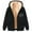 Black, variant on ShomPort Zip Up Hoodies For Men Long Sleeve Fleece Lined Thick Sweatshirt Winter Casual Jackets Coat