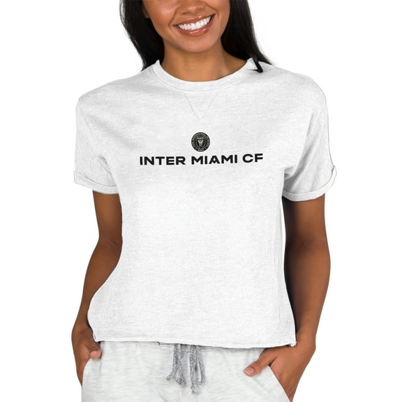 Women's Concepts Sport Oatmeal Inter Miami CF Mainstream Terry Top