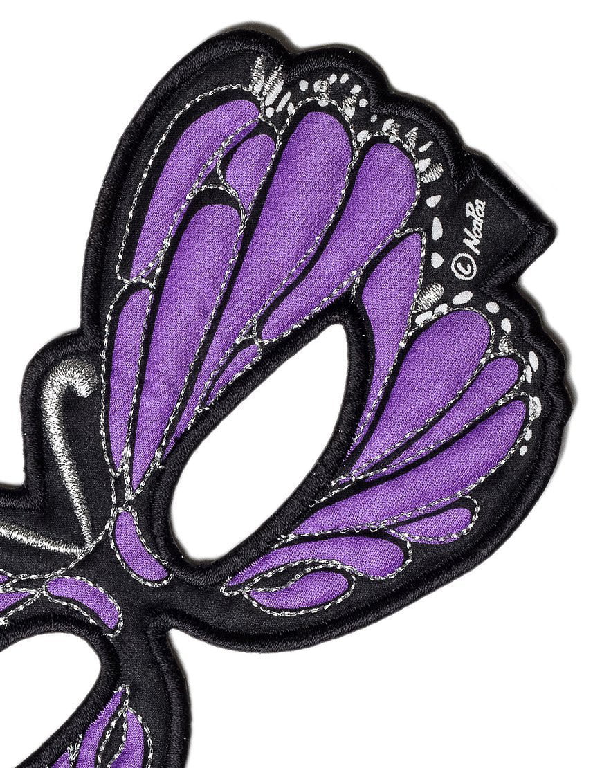 NWT Metallic Purple Butterfly Half Mask Cosplay Masquerade Role Play Costume 